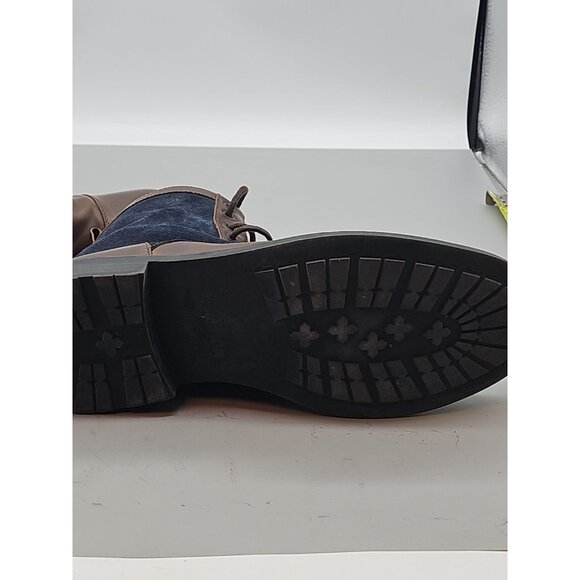 Kenneth Cole REACTION Men'ls Ankle Tie Suede Boot Brown Bluec Leather Sz US 7 - Picture 7 of 9